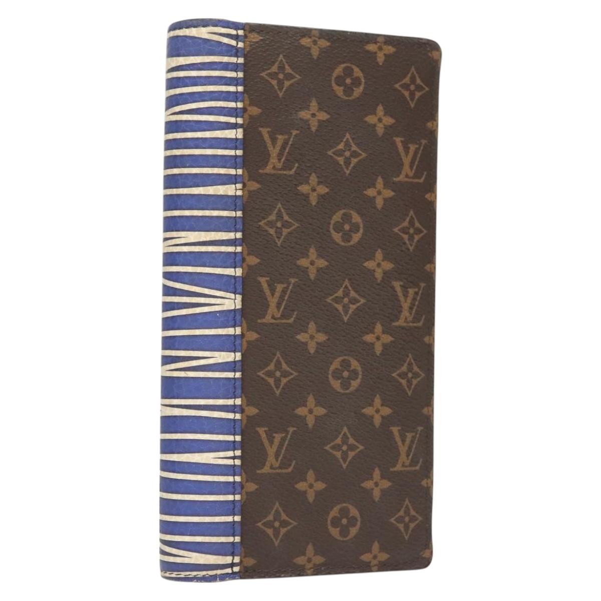 Louis Vuitton Brazza, Brown, Canvas, wallet