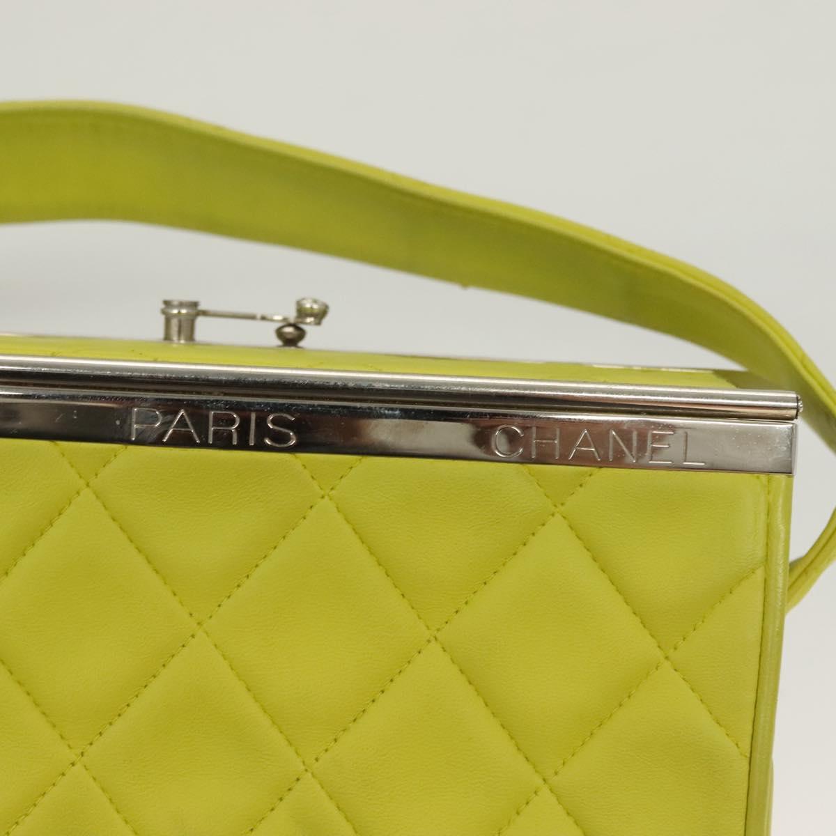 Chanel Vanity, Yellow, Leather, clutch