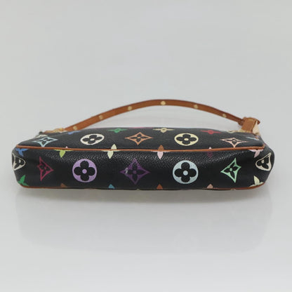 Louis Vuitton Pochette Accessoire, Black, Canvas, clutch