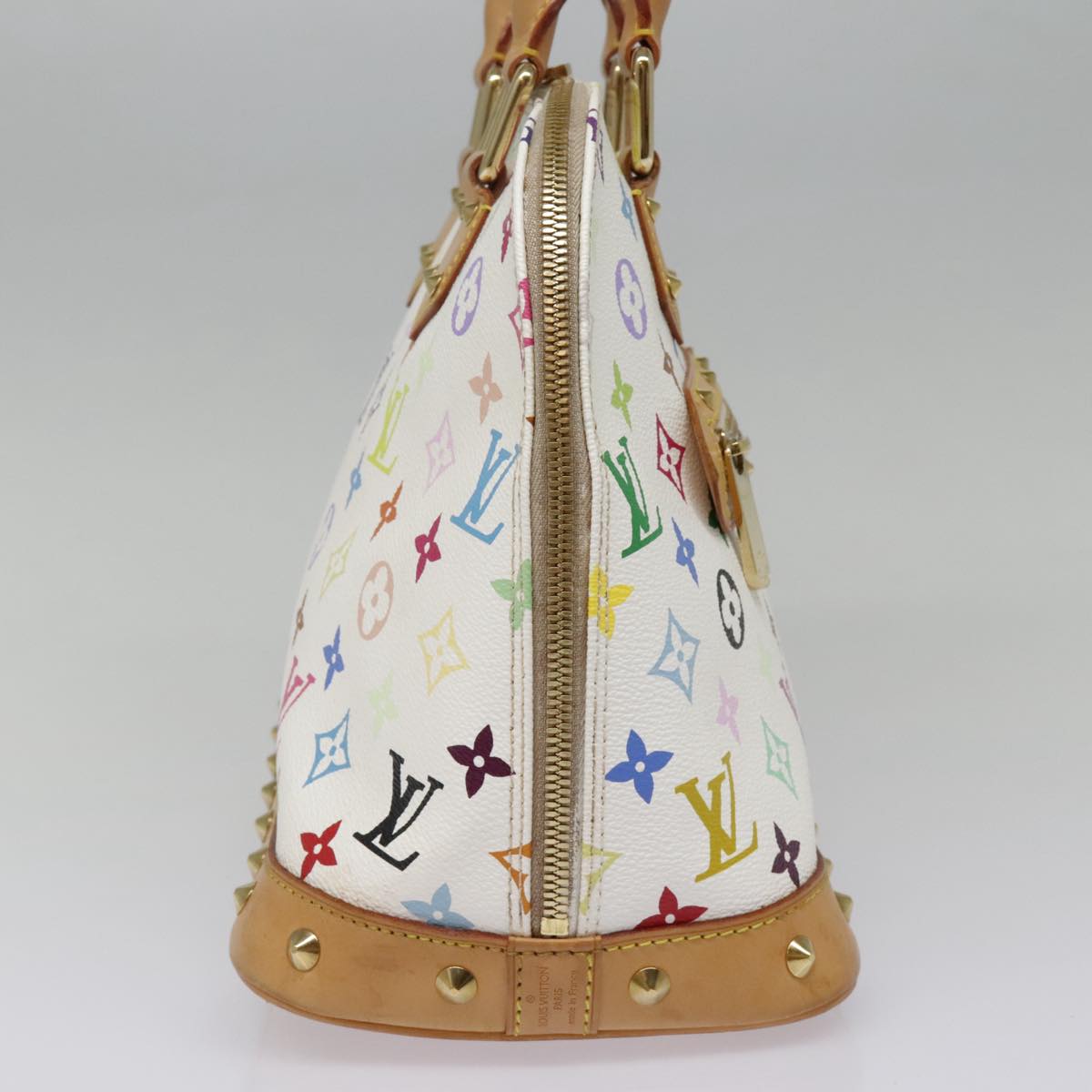 Louis Vuitton Alma, White, Canvas, handbag