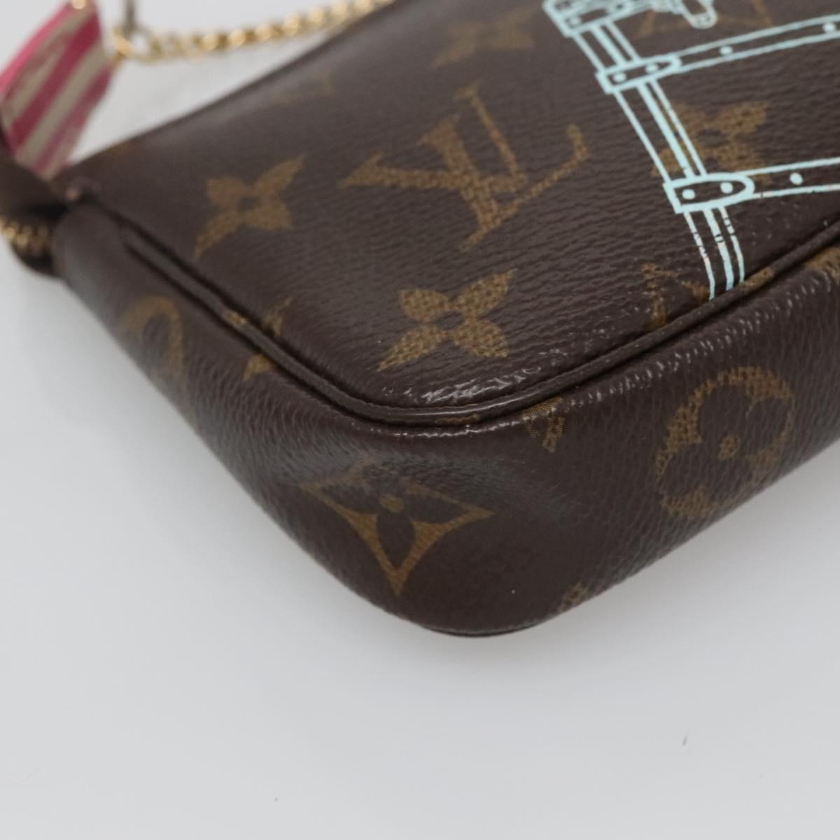 Louis Vuitton Mini Pochette Accessoires, Brown, Canvas, clutch