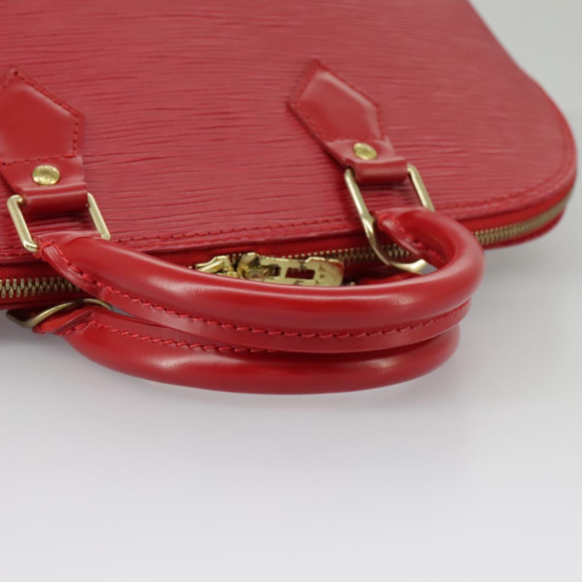 Louis Vuitton Alma, Red, Leather, handbag