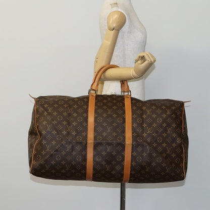 Louis Vuitton Keepall 60, Brown, Canvas, travel