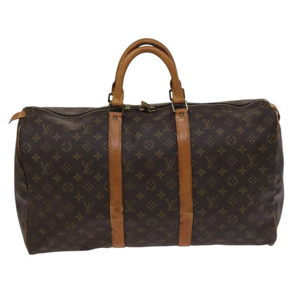 Louis Vuitton Keepall 50, Brown, Canvas, travel