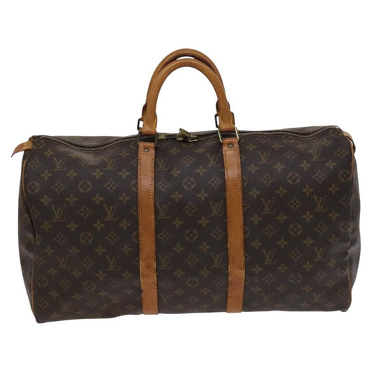 Louis Vuitton Keepall 50, Brown, Canvas, travel