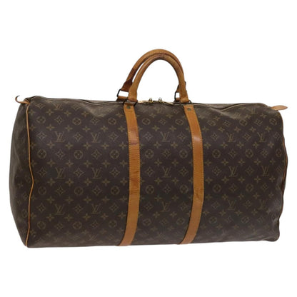 Louis Vuitton Keepall 60, Brown, Canvas, travel