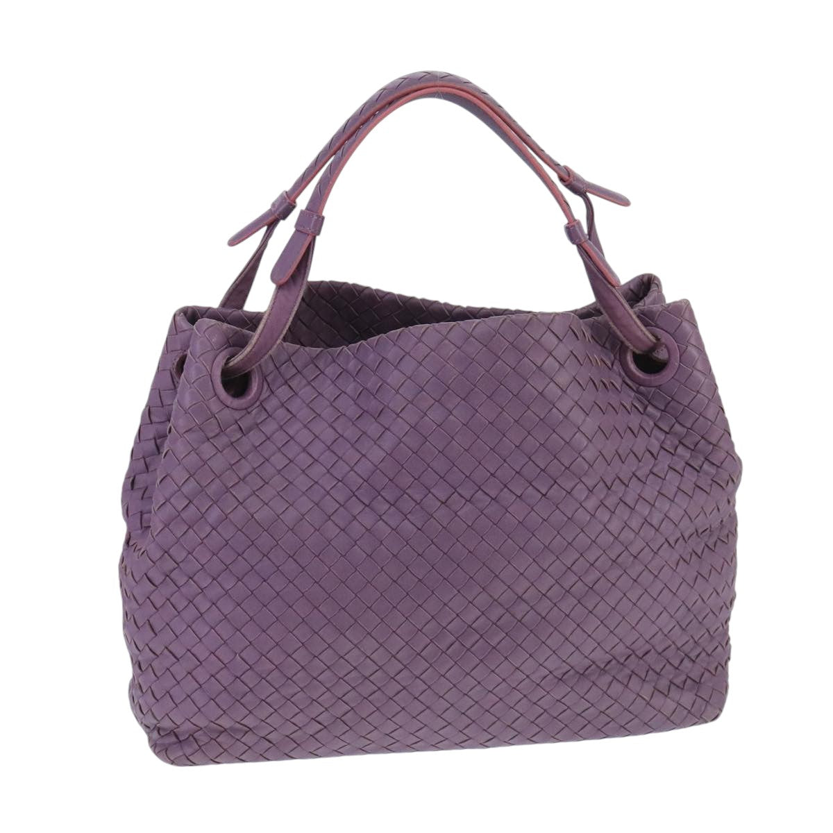 Bottega Veneta Garda, Purple, Leather, handbag