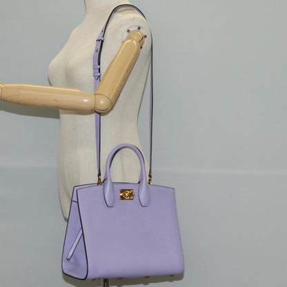Salvatore Ferragamo Gancini, Purple, Leather, handbag
