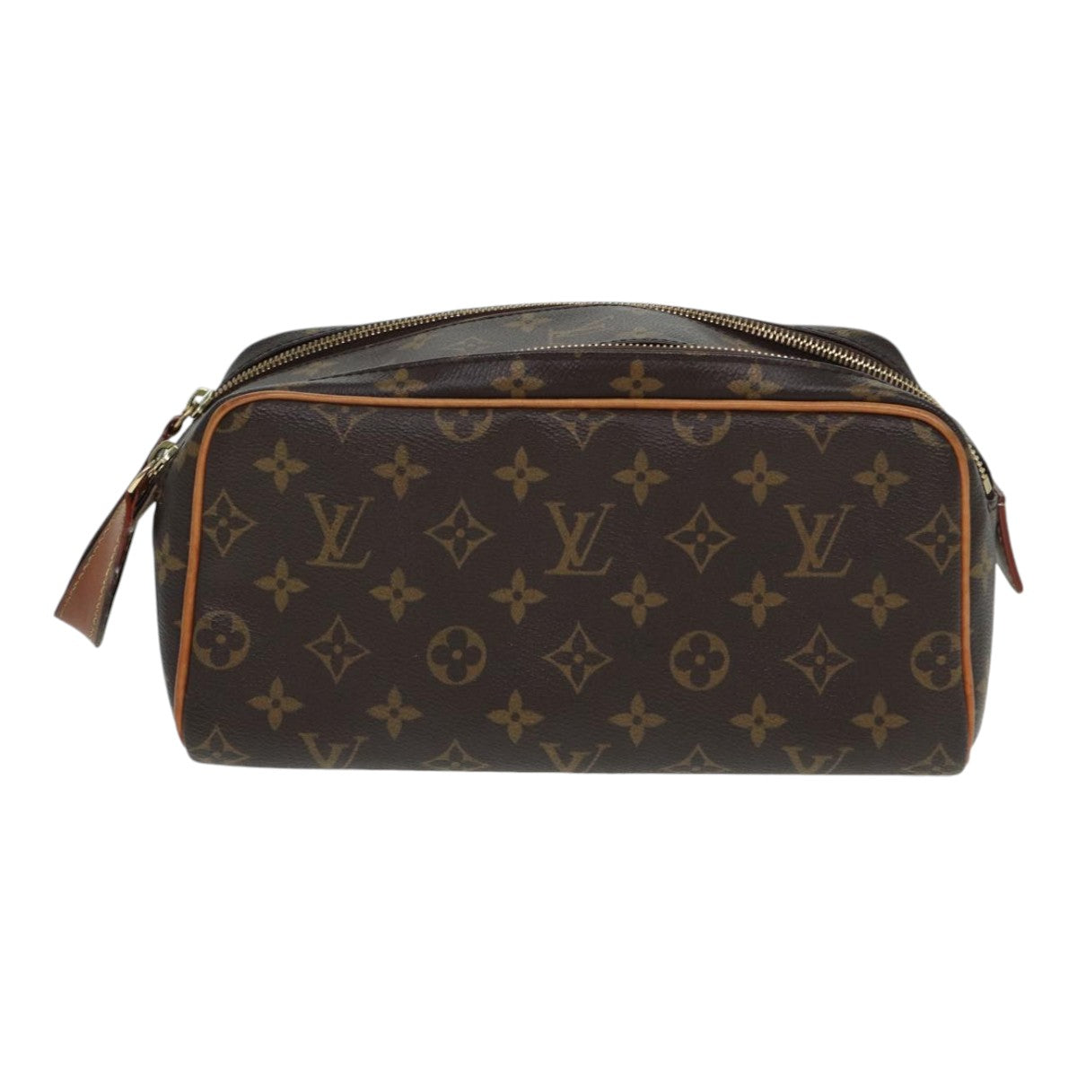 Louis Vuitton Dopp Kit, Brown, Canvas, clutch