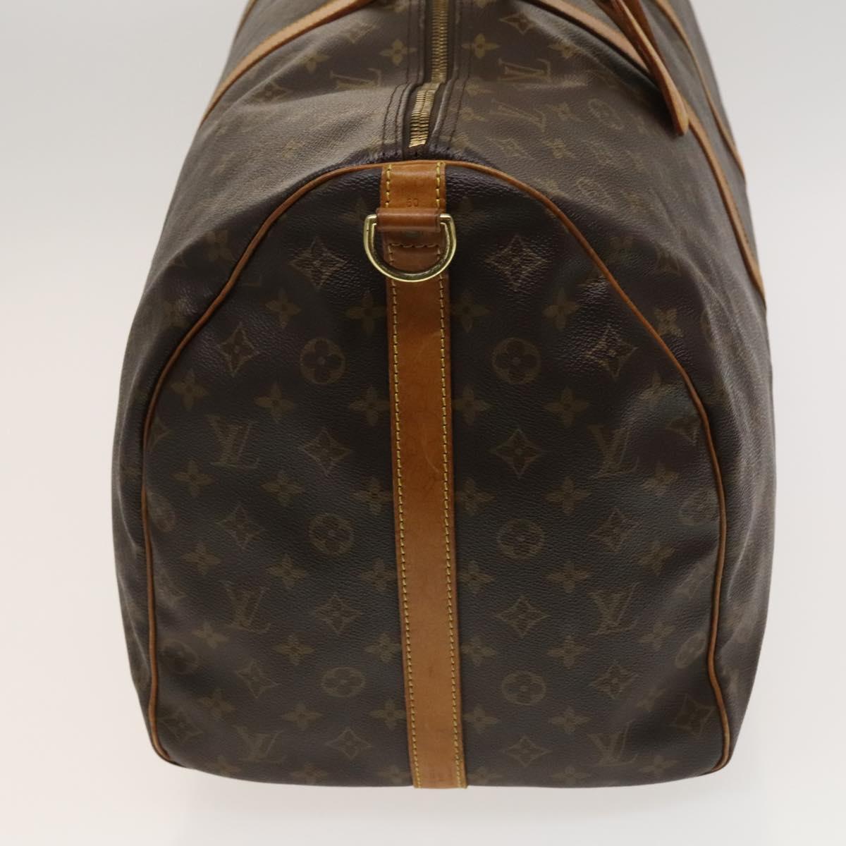 Louis Vuitton Keepall Bandoulière 60, Brown, Canvas, travel