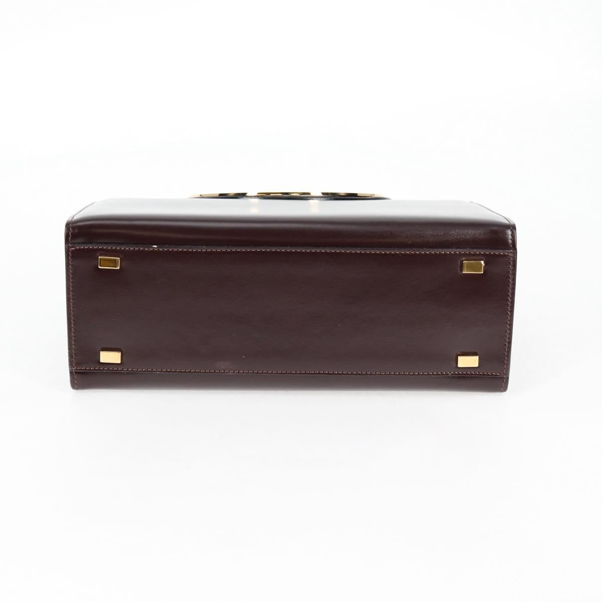 Céline Logo du cercle, Brown, Leather, handbag