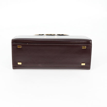 Céline Logo du cercle, Brown, Leather, handbag