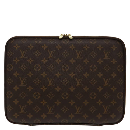 Louis Vuitton Housse ordinateur, Brown, Canvas, wallet