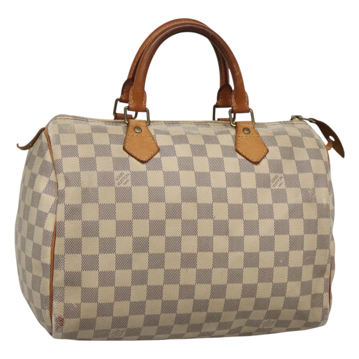 Louis Vuitton Speedy 30, White, Canvas, handbag