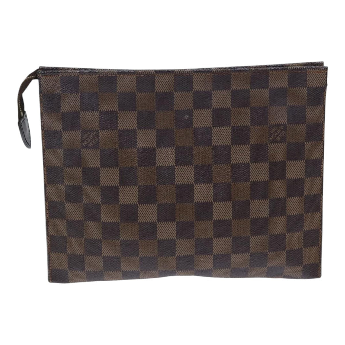 Louis Vuitton Poche Toilette, Brown, Canvas, clutch