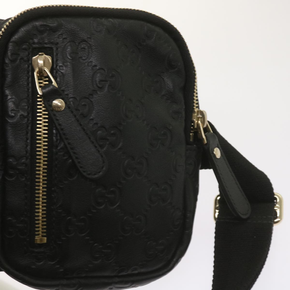 Gucci GG Signature, Black, Leather, shoulder