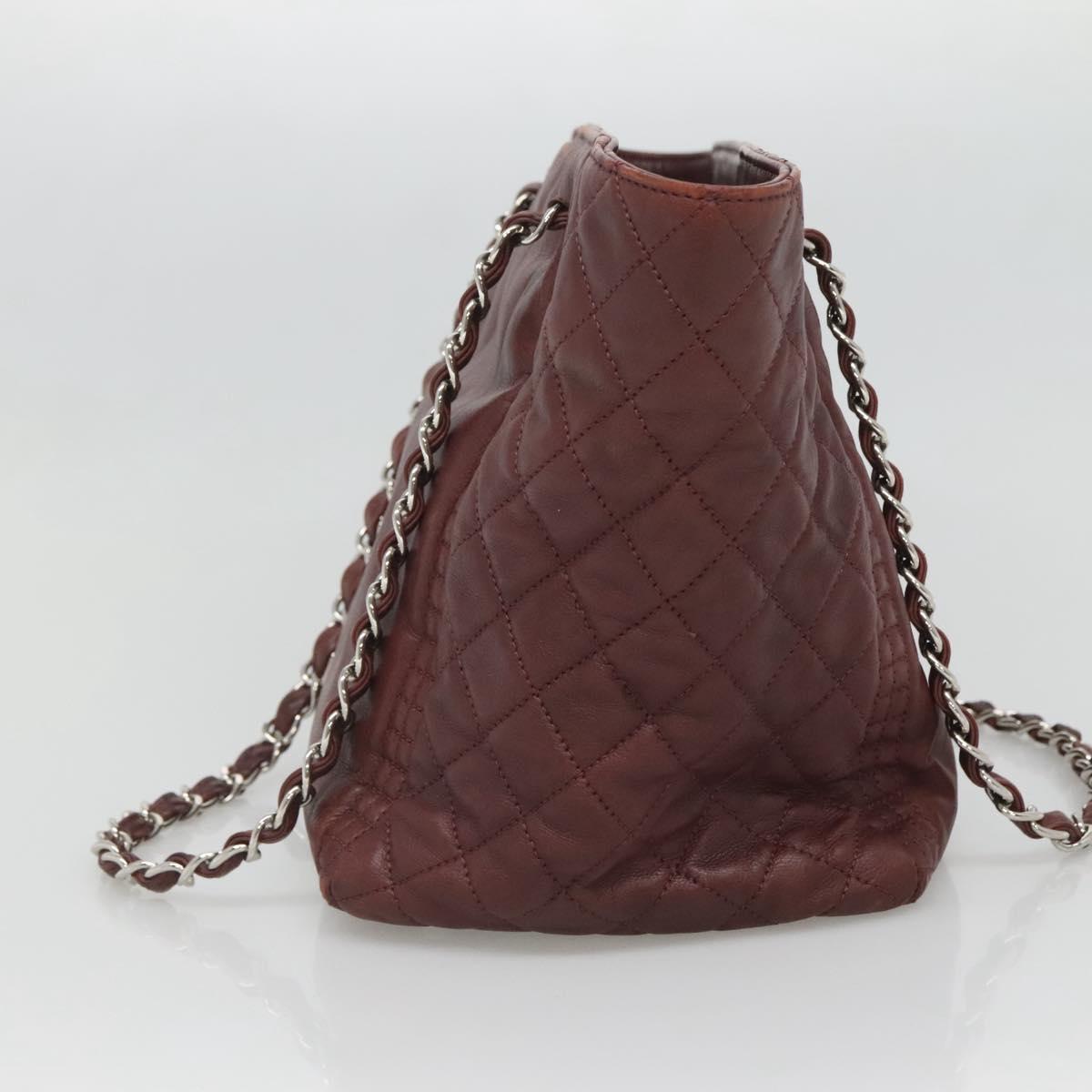 Chanel Grand Shopping, Burgundy, Leather, tote