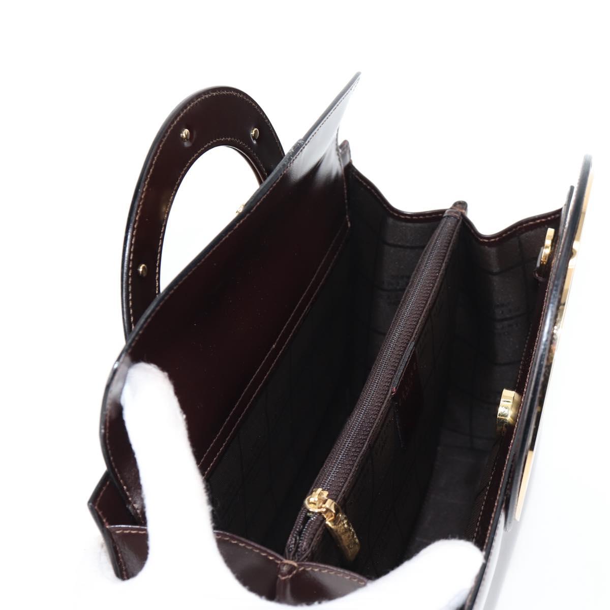 Céline Logo du cercle, Brown, Leather, handbag