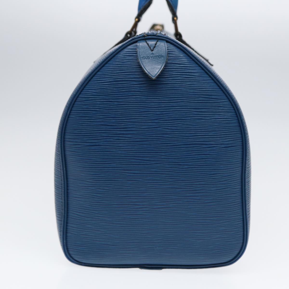 Louis Vuitton Speedy 35, Blue, Leather, handbag