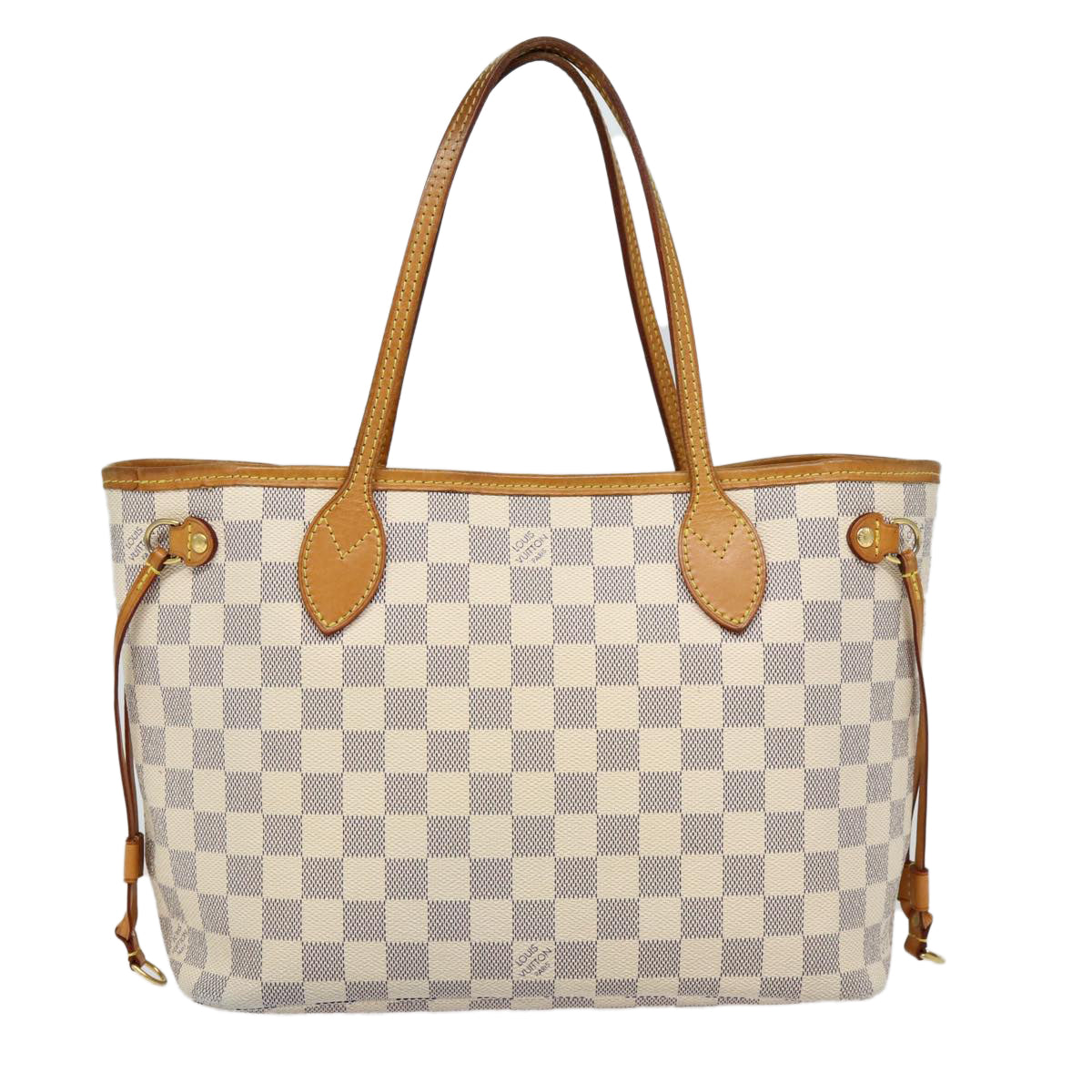 Louis Vuitton Neverfull PM, Beige, Canvas, tote