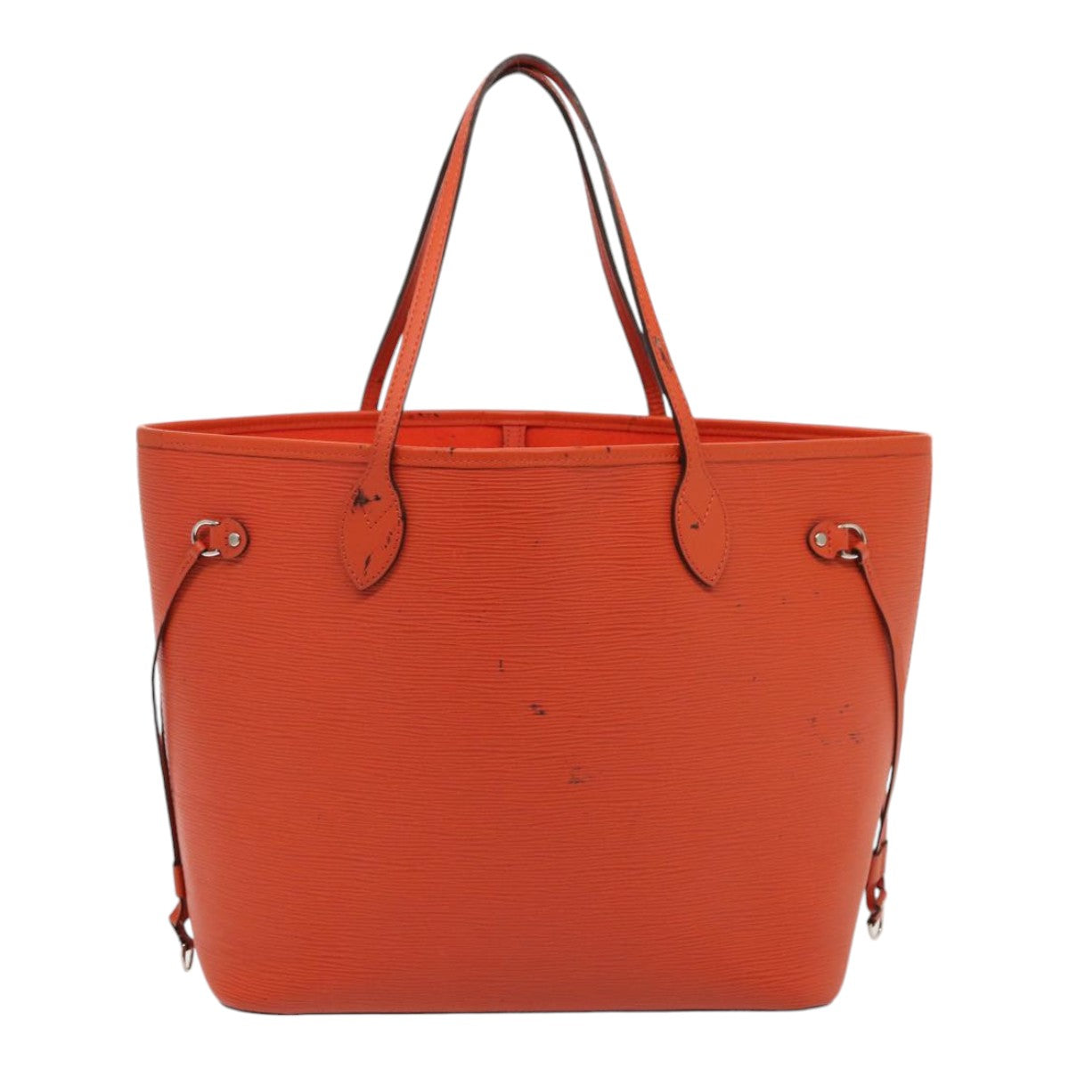 Louis Vuitton Neverfull, Orange, Leather, tote