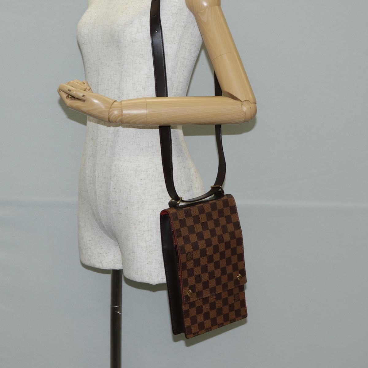 Louis Vuitton Portobello, Brown, Canvas, shoulder