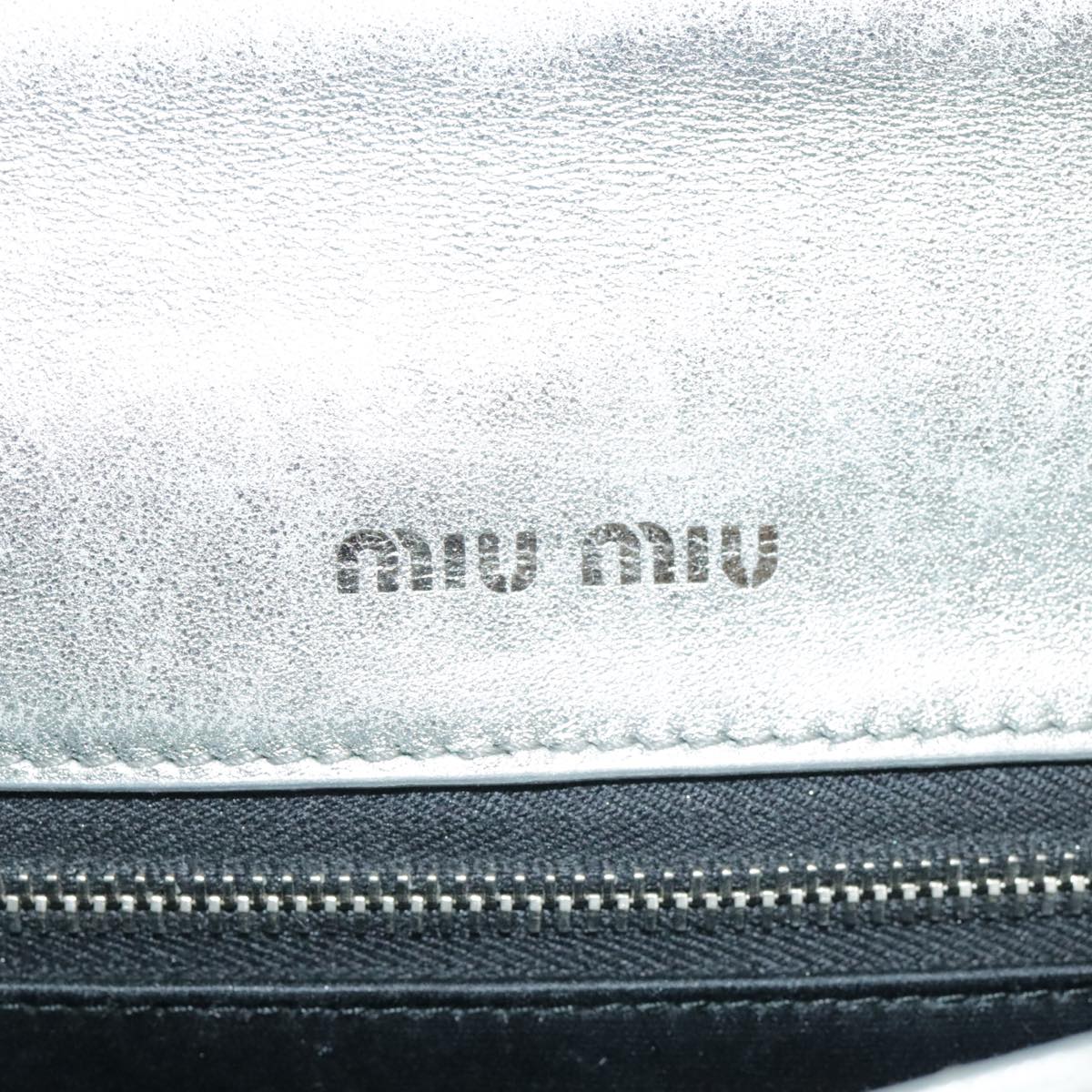 Miu Miu Confidential, Silver, Leather, shoulder