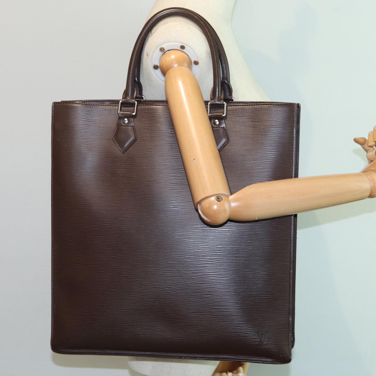 Louis Vuitton Sac Plat, Brown, Leather, tote