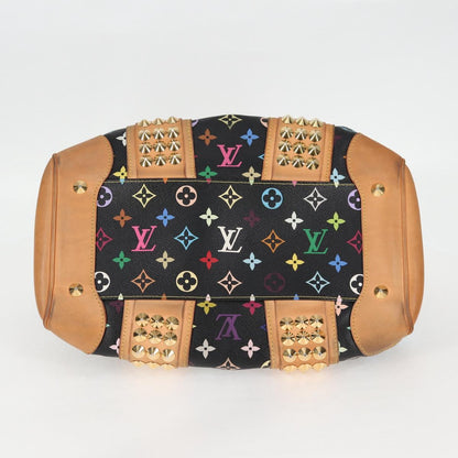 Louis Vuitton Courtney, Black, Canvas, handbag