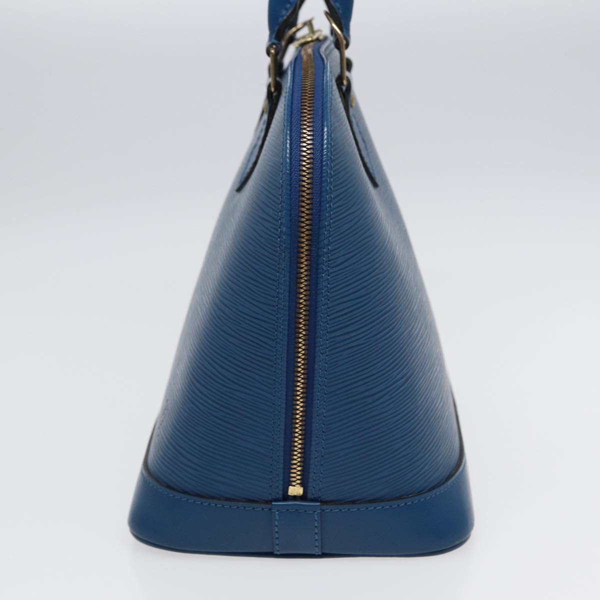 Louis Vuitton Alma, Blue, Leather, handbag