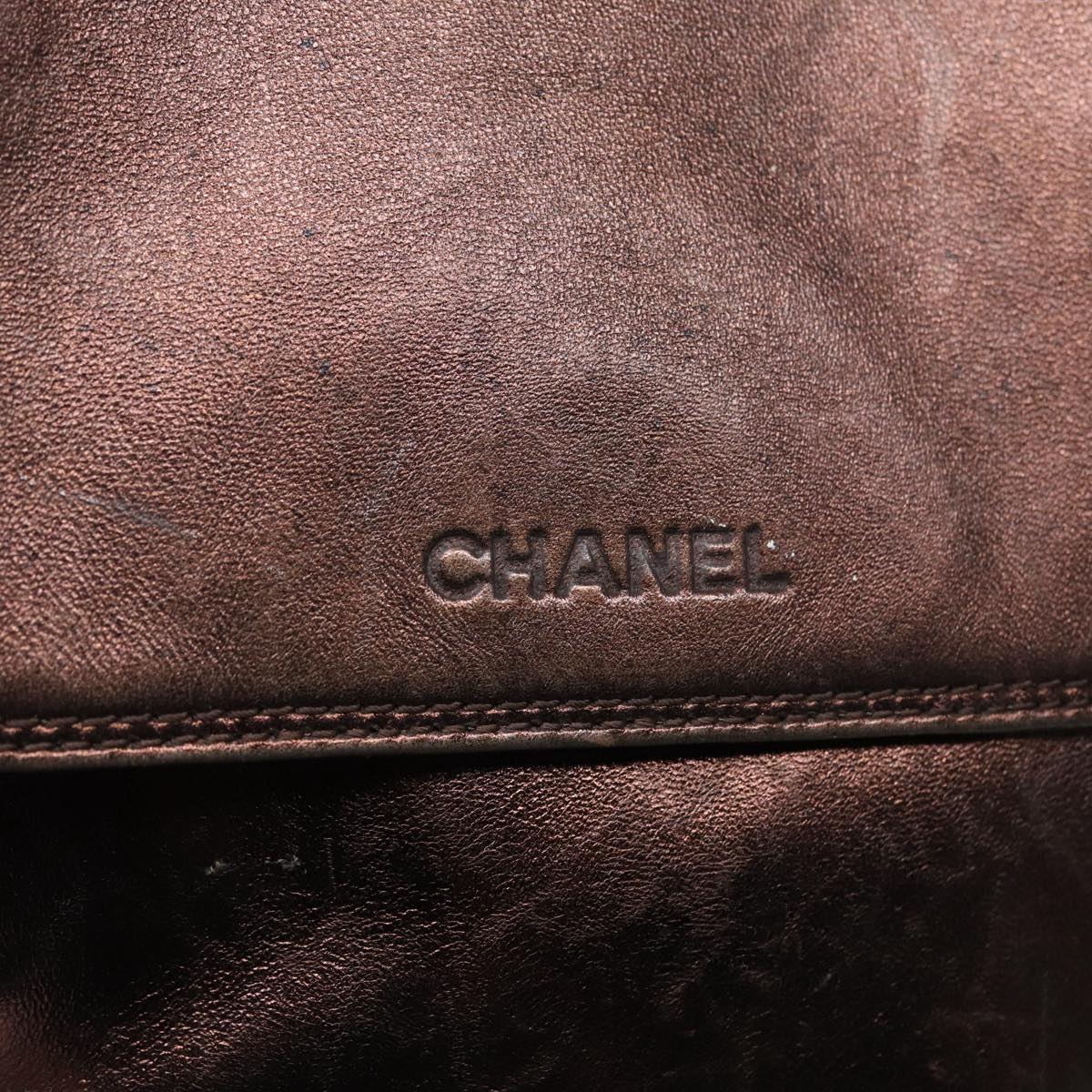 Chanel, Brown, Leather, shoulder