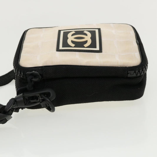 Chanel sports shoulder bag Coco mark, BLACK, CANVAS, Shoulder bag