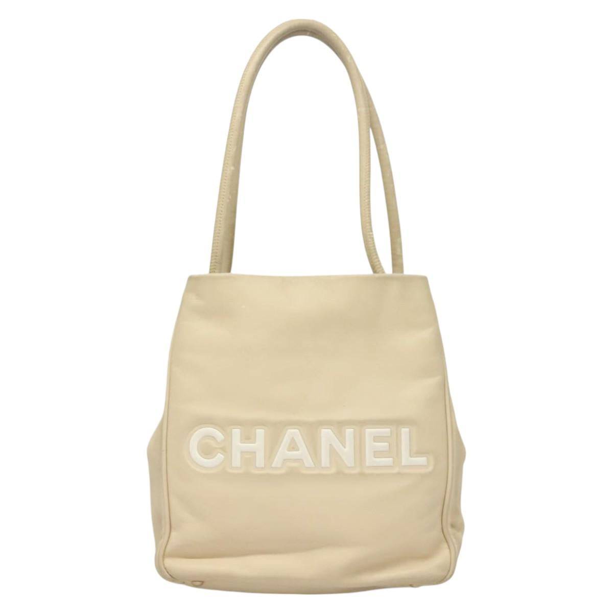 Chanel Camellia, Beige, Leather, tote