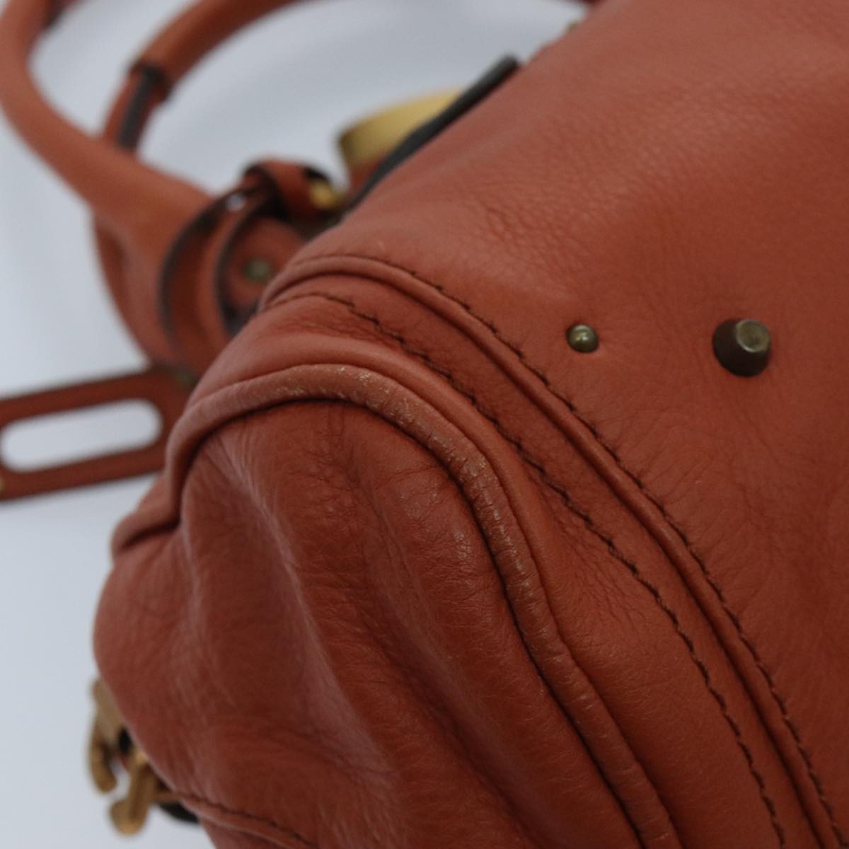 Chloé Paddington, Orange, Leather, handbag