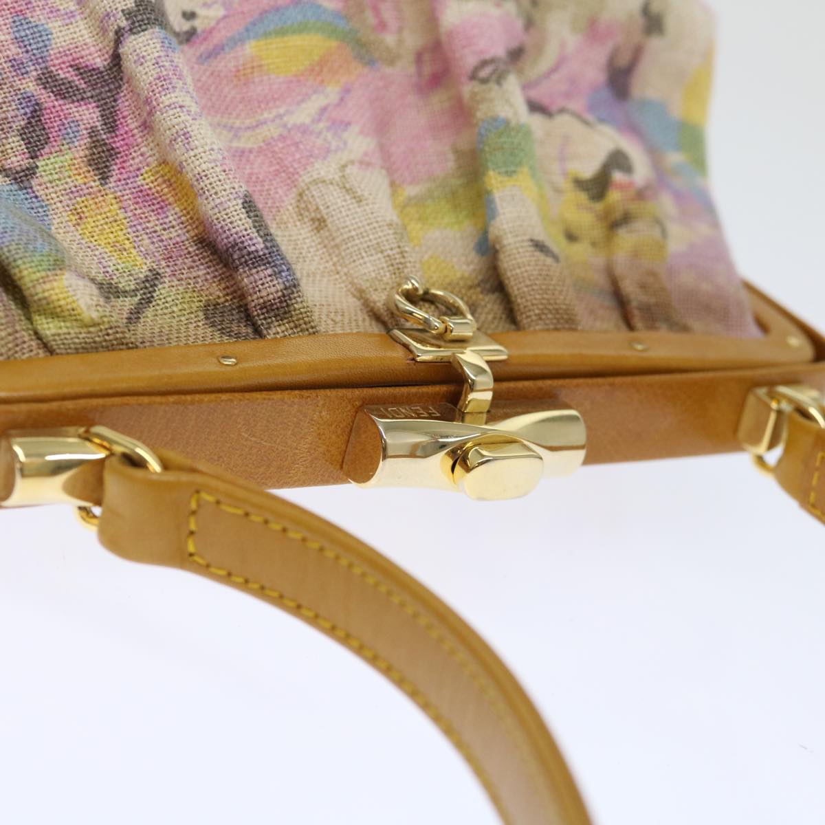 Fendi --, Beige, Canvas, shoulder