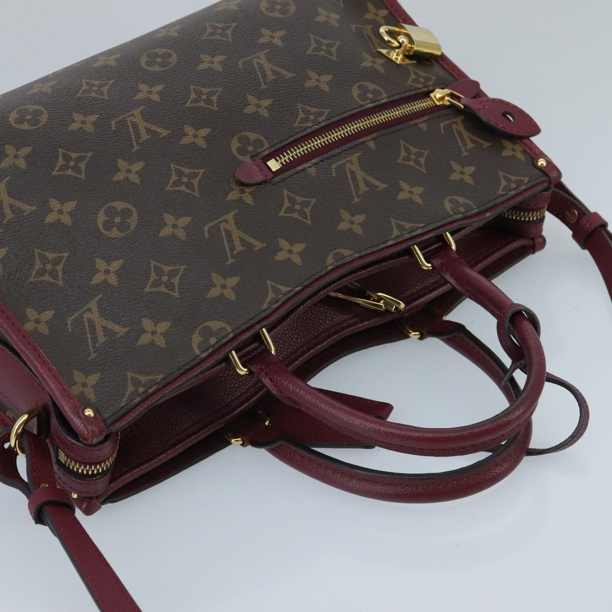 Louis Vuitton Popincourt, Brown, Canvas, handbag