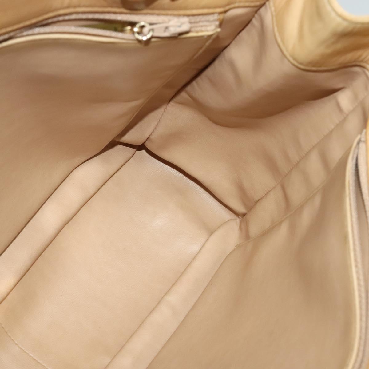 Chanel, Beige, Leather, shoulder