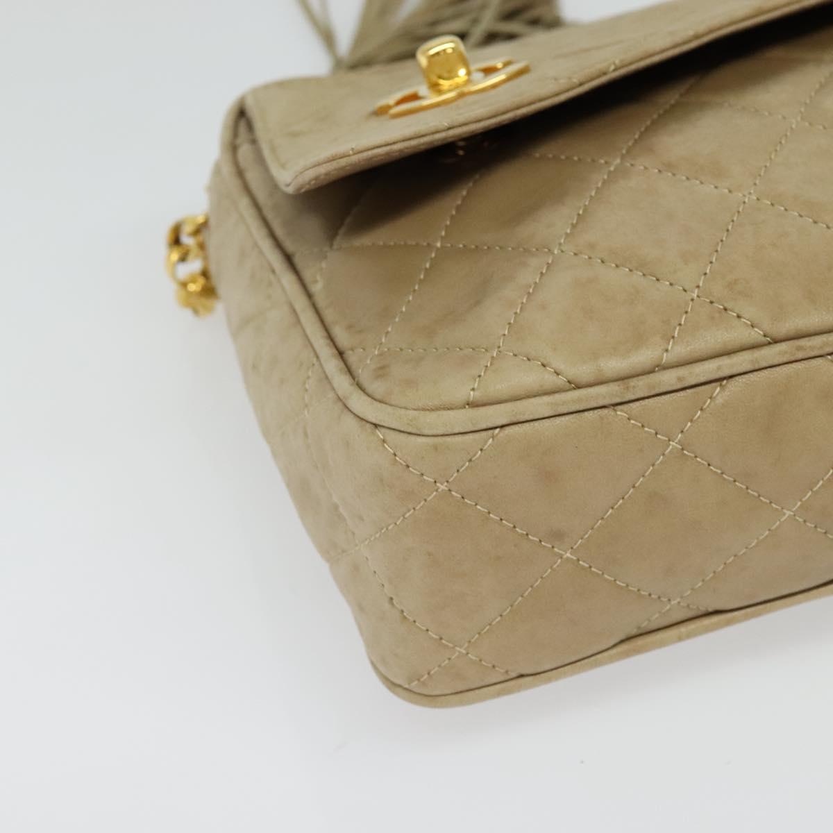 Chanel Camera, Beige, Leather, shoulder
