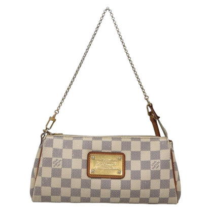 Louis Vuitton Eva, White, Canvas, shoulder
