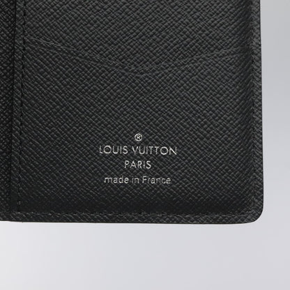 Louis Vuitton Pocket Organizer, Black, Canvas, wallet