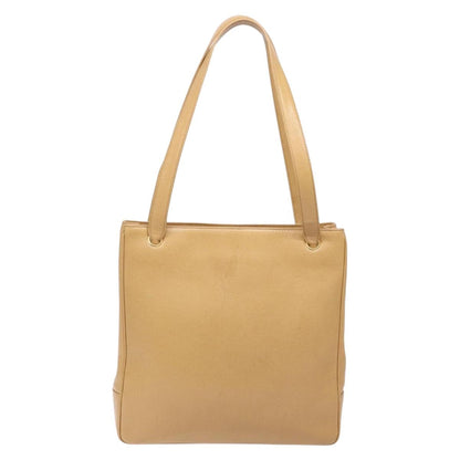 Chanel Coco Mark, Beige, Leather, tote