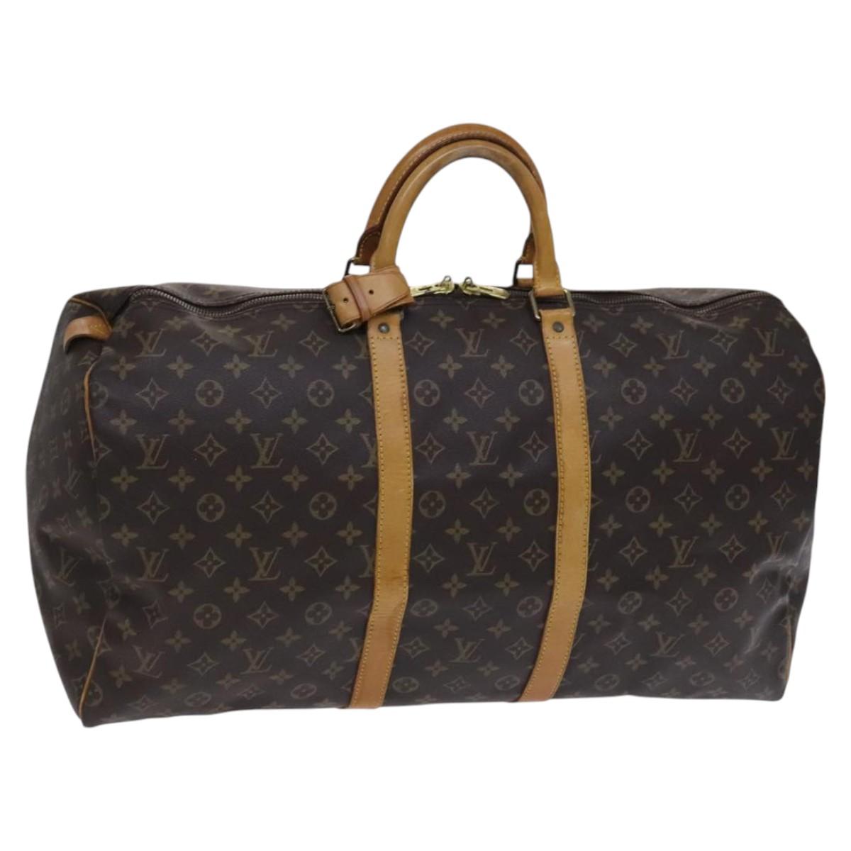 Louis Vuitton Keepall 50, Brown, Canvas, travel
