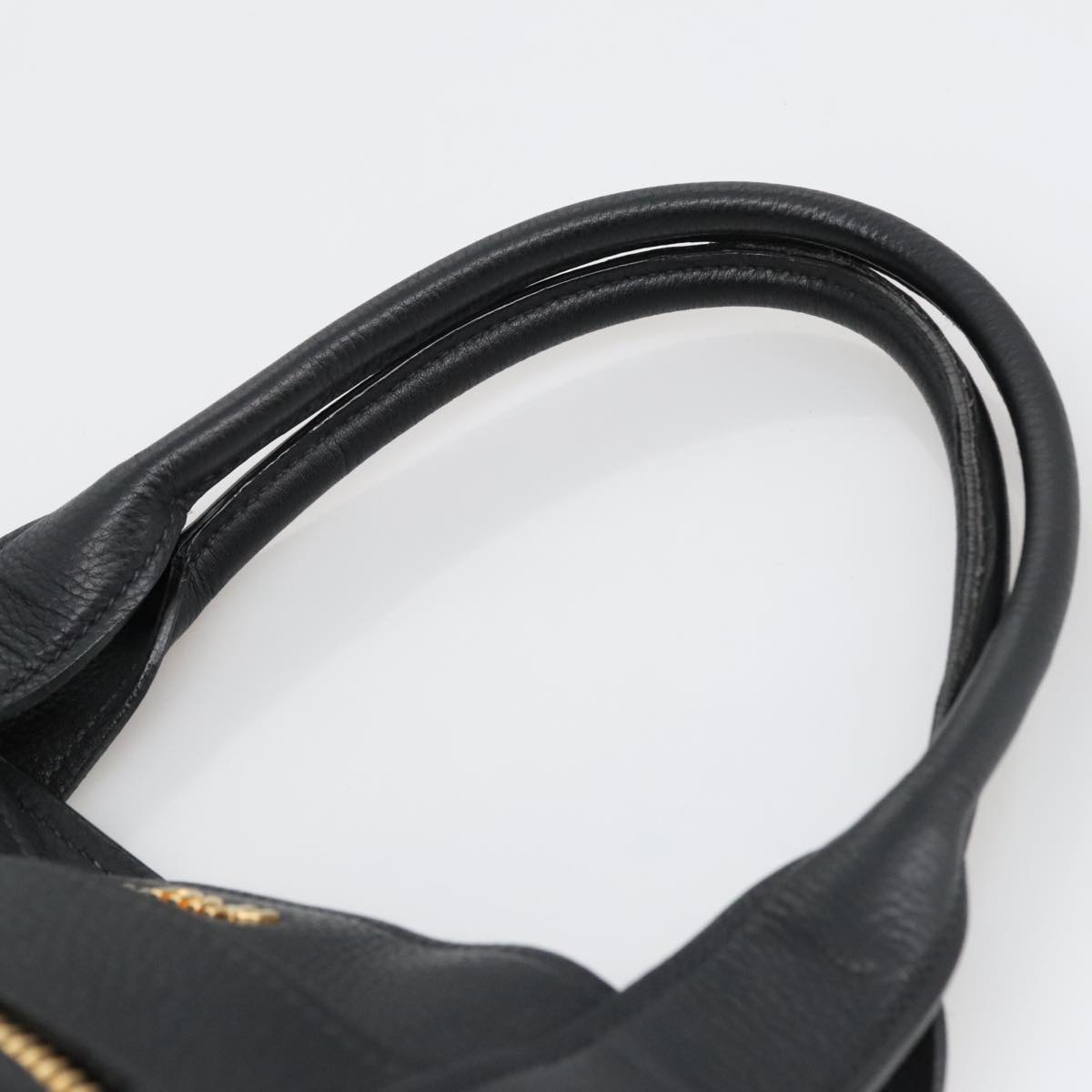 Miu Miu Vitello, Black, Leather, handbag