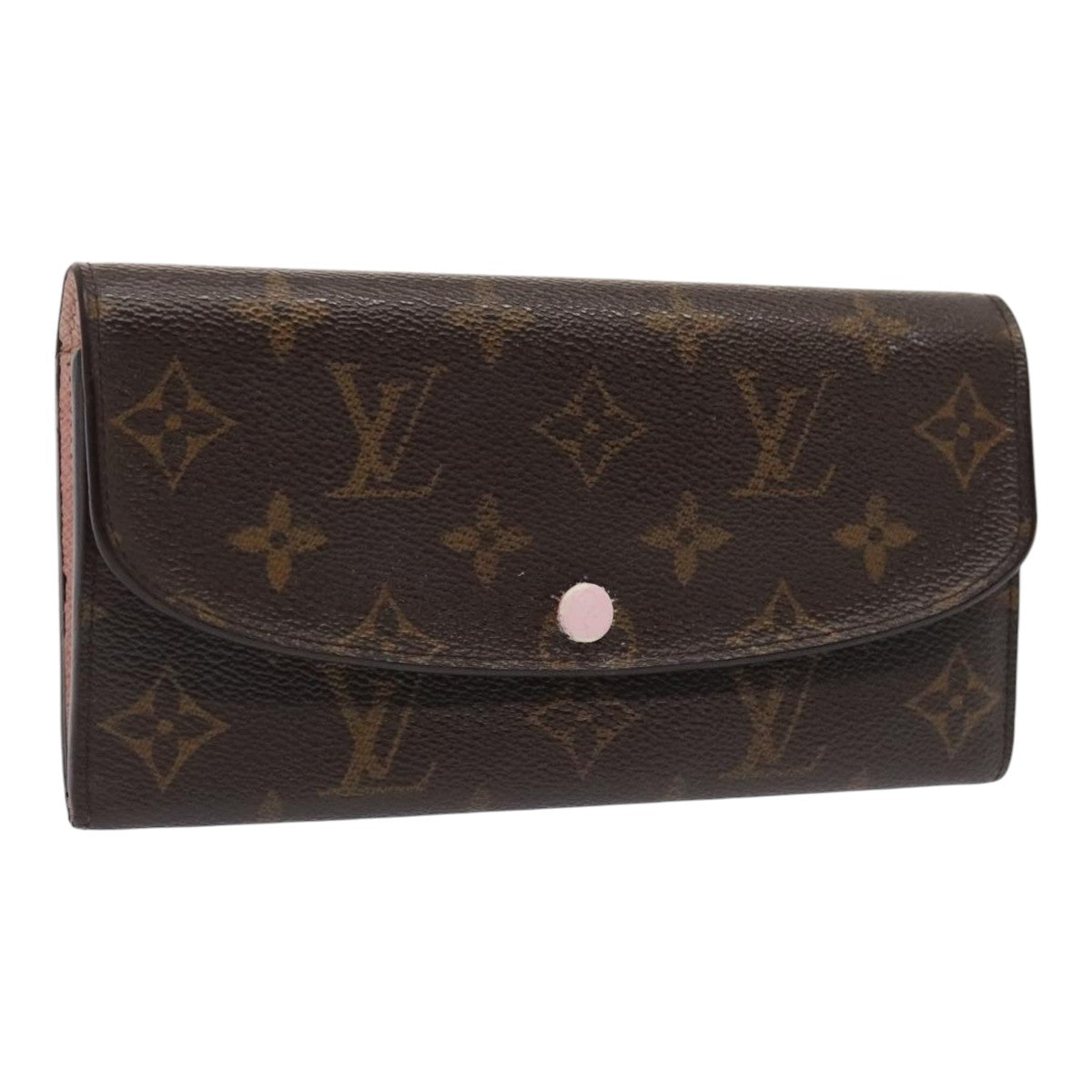 Louis Vuitton Emilie, Brown, Canvas, wallet