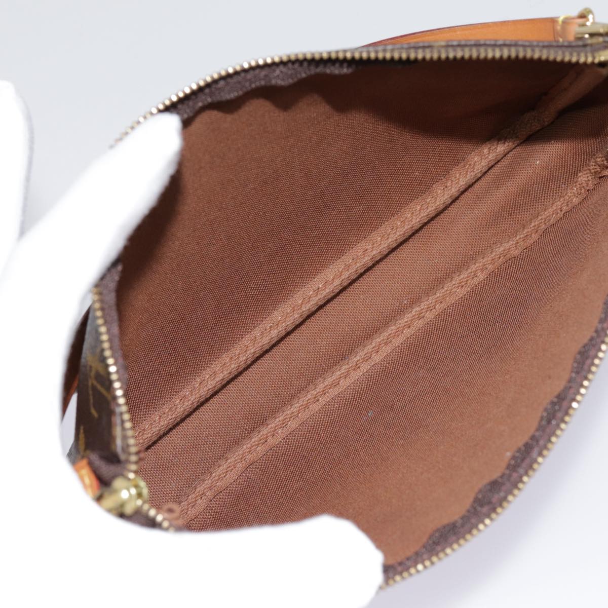 Louis Vuitton Pochette Accessoire, Brown, Canvas, clutch