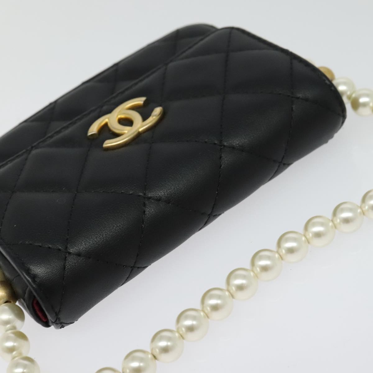 Chanel MINI FLAP BAG, Black, Leather, shoulder