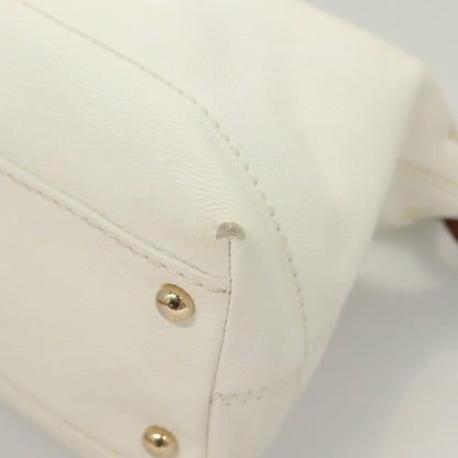 Chanel Logo CC, White, Leather, handbag