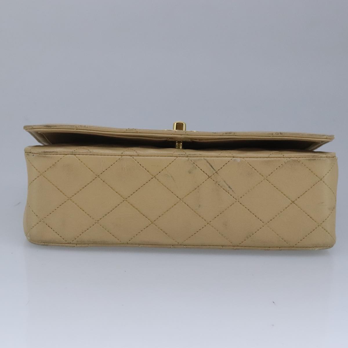 Chanel Flap bag, Beige, Leather, shoulder