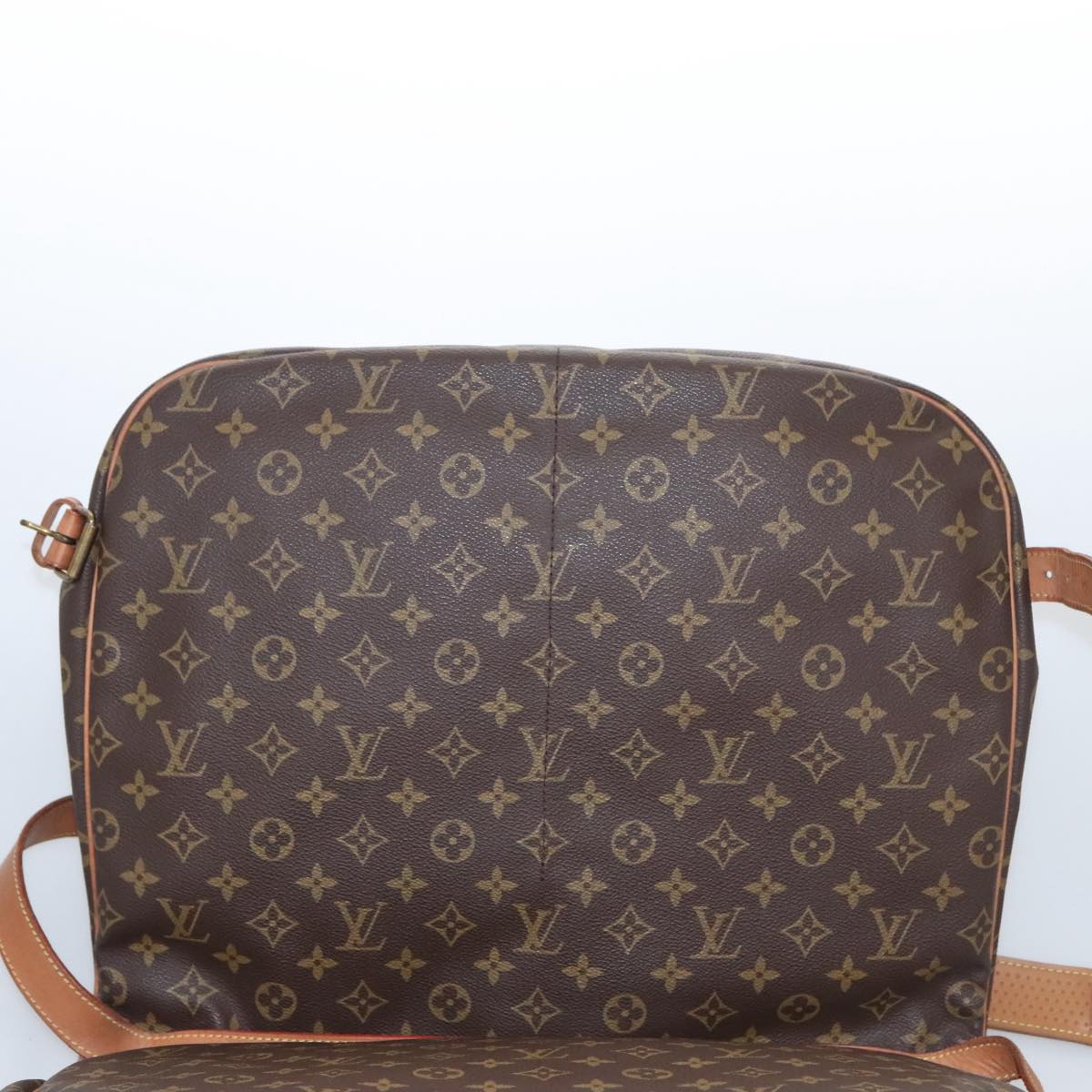 Louis Vuitton Saumur 43, Brown, Canvas, shoulder