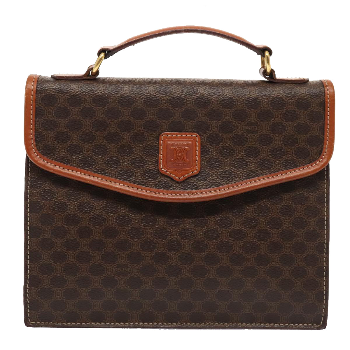 Céline Macadam, Brown, Canvas, handbag